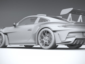 Porsche 911 GT3RS 2023 LowPoly 3D Model