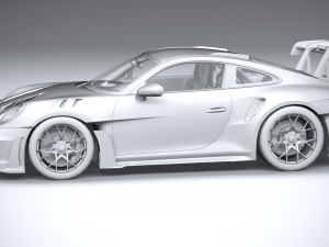 Porsche 911 GT3RS 2023 LowPoly 3D Model