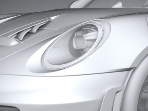 Porsche 911 GT3RS 2023 LowPoly 3D Model