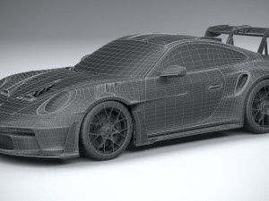 Porsche 911 GT3RS 2023 LowPoly 3D Model