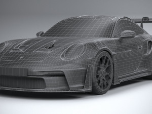 Porsche 911 GT3RS 2023 LowPoly 3D Model