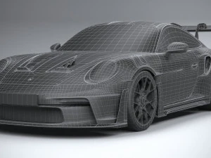 Porsche 911 GT3RS 2023 LowPoly 3D Model