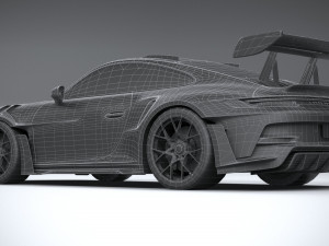 Porsche 911 GT3RS 2023 LowPoly 3D Model