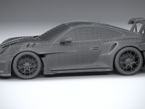 Porsche 911 GT3RS 2023 LowPoly 3D Model