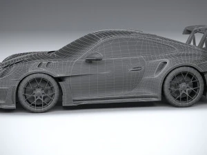 Porsche 911 GT3RS 2023 LowPoly 3D Model