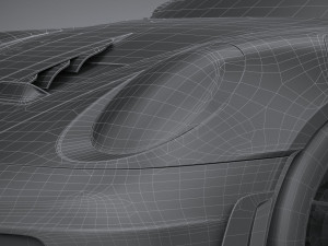Porsche 911 GT3RS 2023 LowPoly 3D Model