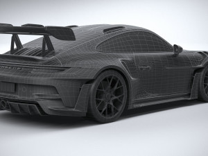 Porsche 911 GT3RS 2023 LowPoly 3D Model