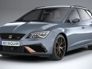 Seat Leon ST Cupra R 2019 3D Model