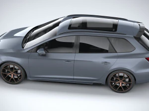 Seat Leon ST Cupra R 2019 3D Model