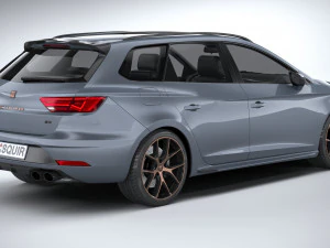Seat Leon ST Cupra R 2019 3D Model