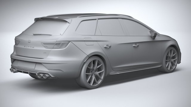 Seat Leon ST Cupra R 2019 3D Model in Wagon 3DExport
