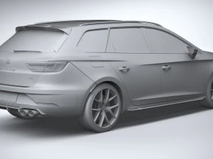 Seat Leon ST Cupra R 2019 3D Model