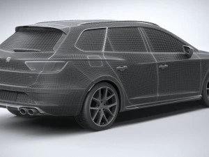 Seat Leon ST Cupra R 2019 3D Model