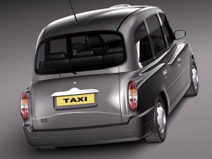 London Black Taxi Cab TX4 Model 3D