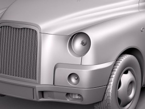 London Black Taxi Cab TX4 Model 3D
