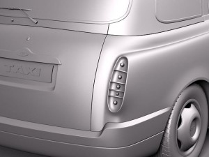 London Black Taxi Cab TX4 Model 3D
