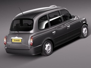 London Black Taxi Cab TX4 Model 3D