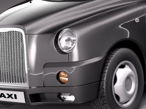 London Black Taxi Cab TX4 Model 3D