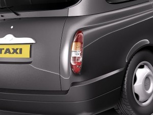 London Black Taxi Cab TX4 Model 3D