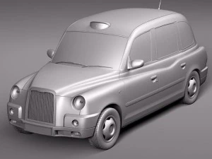London Black Taxi Cab TX4 3D Model