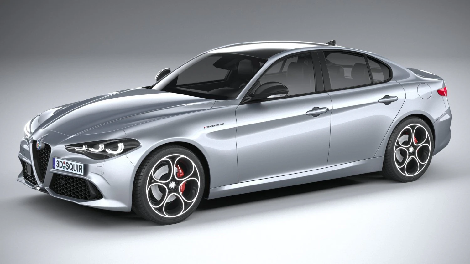 Alfa Romeo Giulia 2023 3D Model .c4d .max .obj .3ds .fbx .stl .blend 