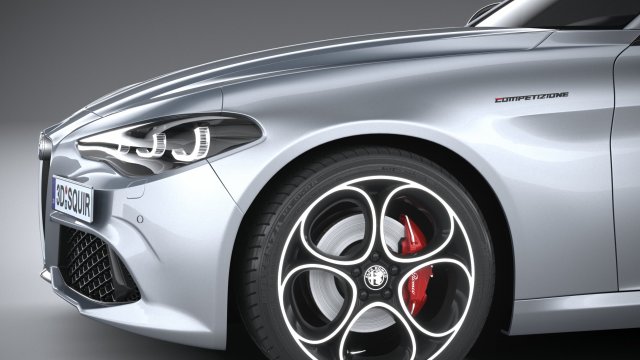 Download Alfa Romeo Giulia 2023 3D Model