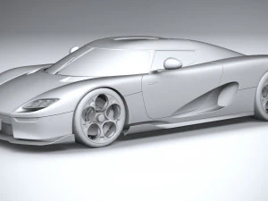 Koenigsegg CC850 2023 LowPoly 3D Model