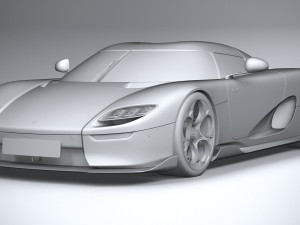 Koenigsegg CC850 2023 LowPoly Modelo 3D