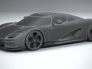 Koenigsegg CC850 2023 LowPoly Modelo 3D
