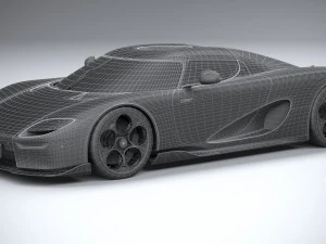 Koenigsegg CC850 2023 LowPoly 3D Model