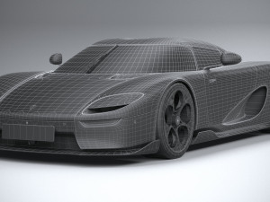 Koenigsegg CC850 2023 LowPoly Modelo 3D