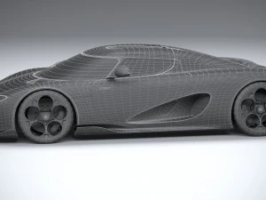 Koenigsegg CC850 2023 LowPoly 3D Model