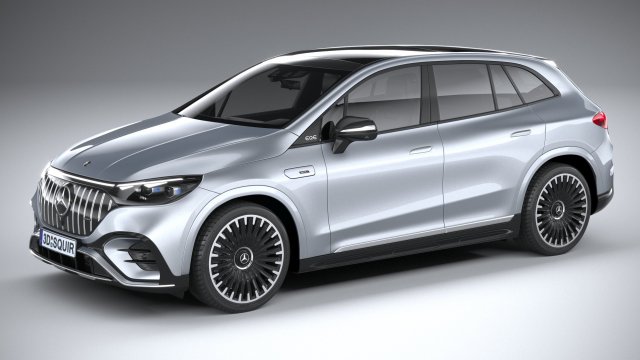 Mercedes-Benz EQE53 AMG SUV 2024 Model 3D .c4d .max .obj .3ds .fbx .stl .blend 