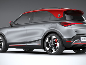 Smart 1 Brabus 2023 3D Модель