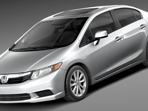 Honda Civic Sedan USA 2013 3D Model
