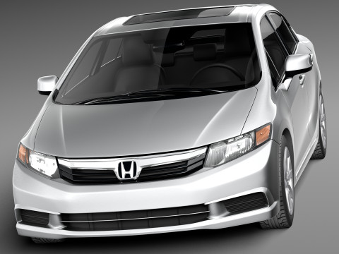 Honda Civic Sedan USA 2013 3D Модель