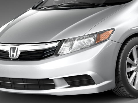 Honda Civic Sedan USA 2013 3D Модель