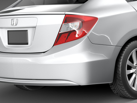 Honda Civic Sedan USA 2013 3D Модель