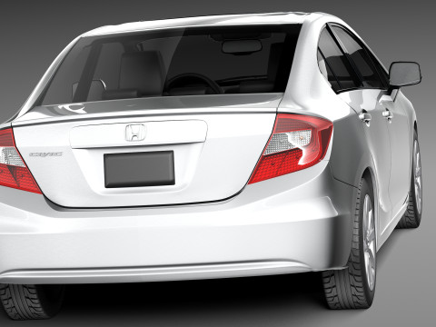Honda Civic Sedan USA 2013 3D Модель