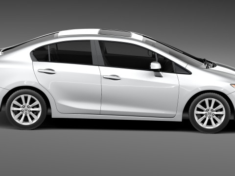 Honda Civic Sedan USA 2013 3D Модель