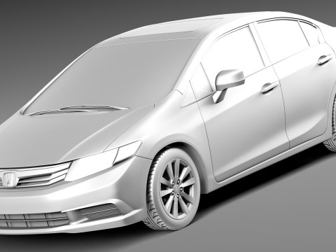 Honda Civic Sedan USA 2013 3D Модель