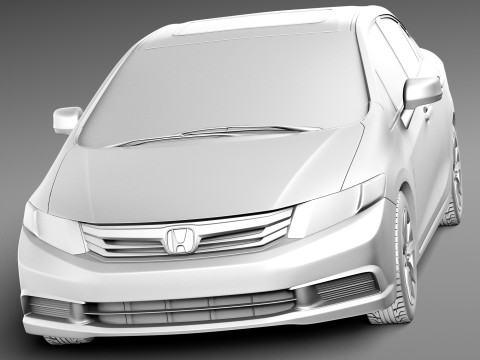 Honda Civic Sedan USA 2013 3D Модель
