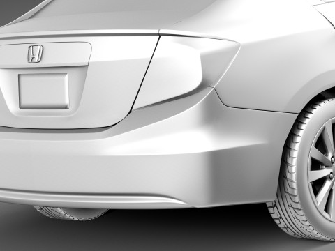 Honda Civic Sedan USA 2013 3D Модель