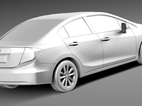 Honda Civic Sedan USA 2013 3D Модель