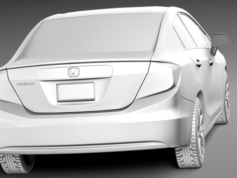 Honda Civic Sedan USA 2013 3D Модель