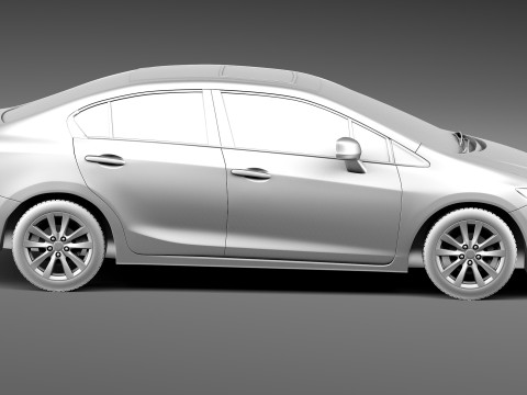 Honda Civic Sedan USA 2013 3D Модель