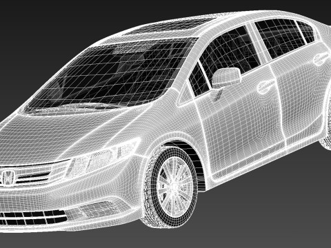 Honda Civic Sedan USA 2013 3D Модель