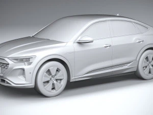 Audi Q8 E-Tron Sportback 2024 3D Model