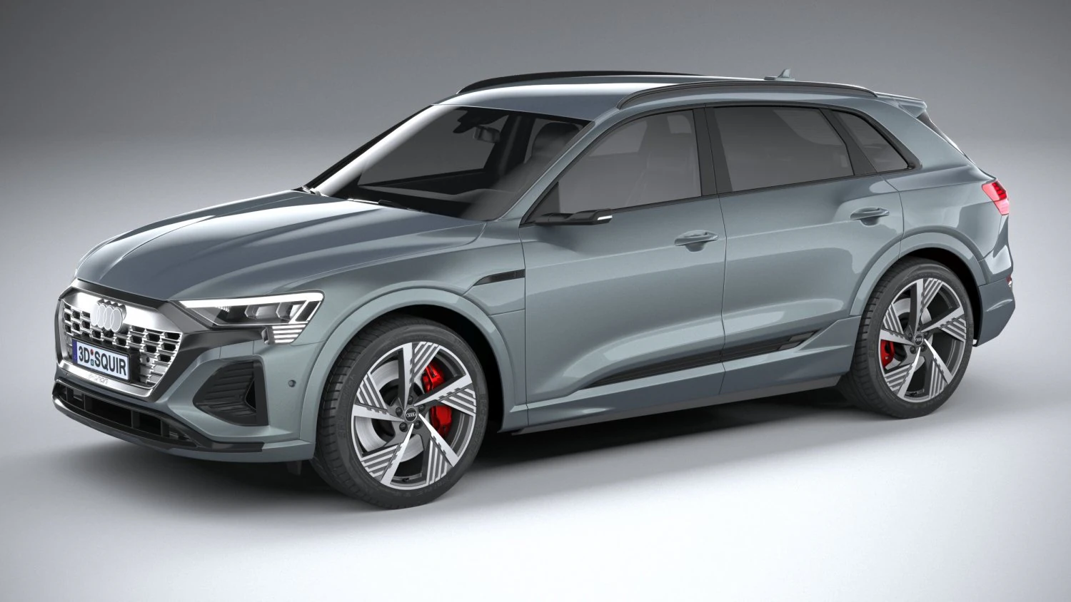 Audi Q8 SLine E-Tron 2024 3D Model .c4d .max .obj .3ds .fbx .stl .blend