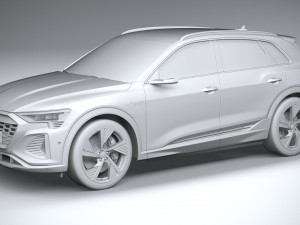 Audi Q8 SLine E-Tron 2024 Model 3D